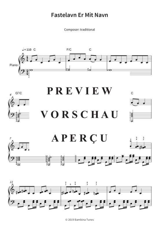 Produktbild zu: Fastelavn Er Mit Navn traditional