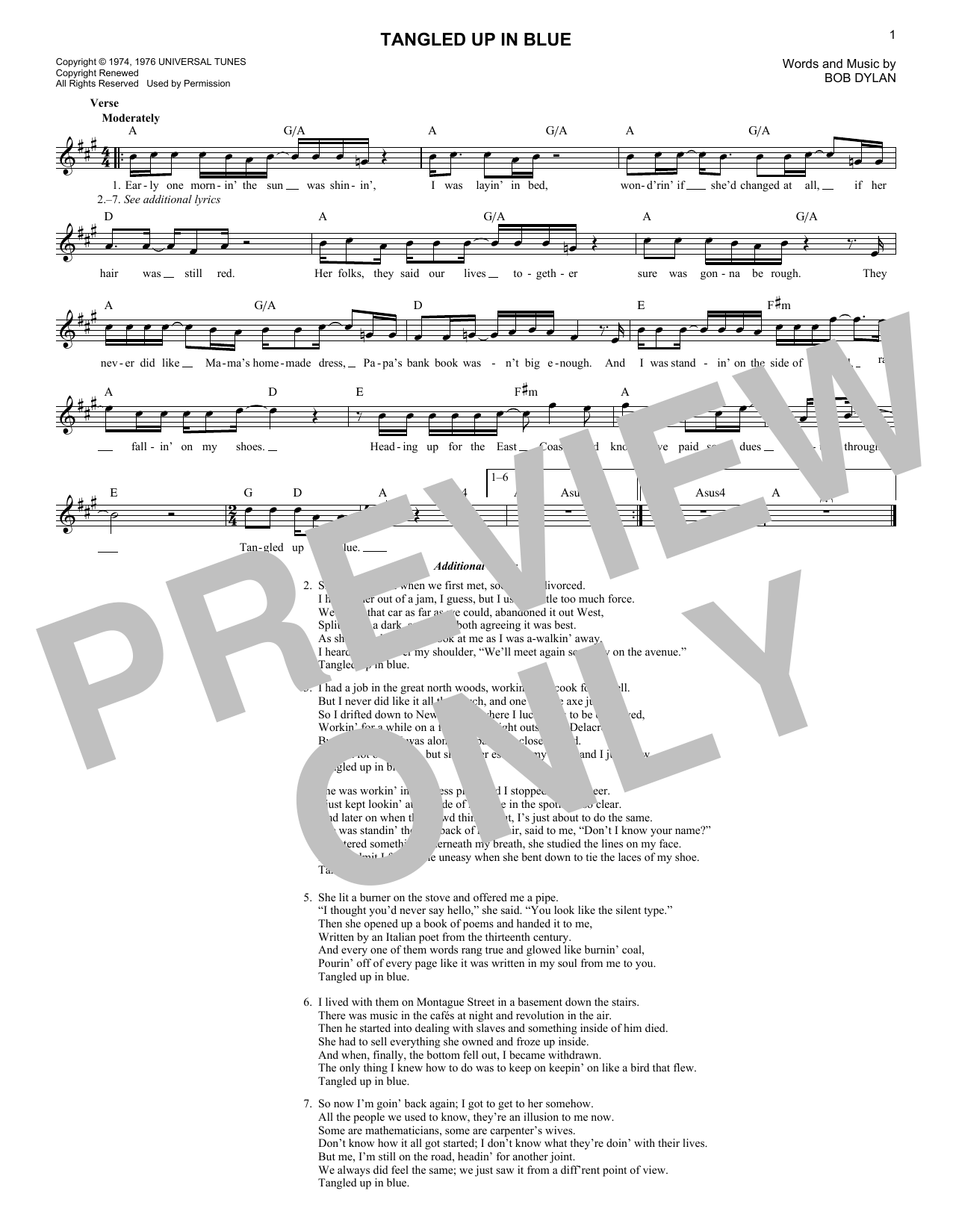 Produktbild zu: Tangled Up In Blue