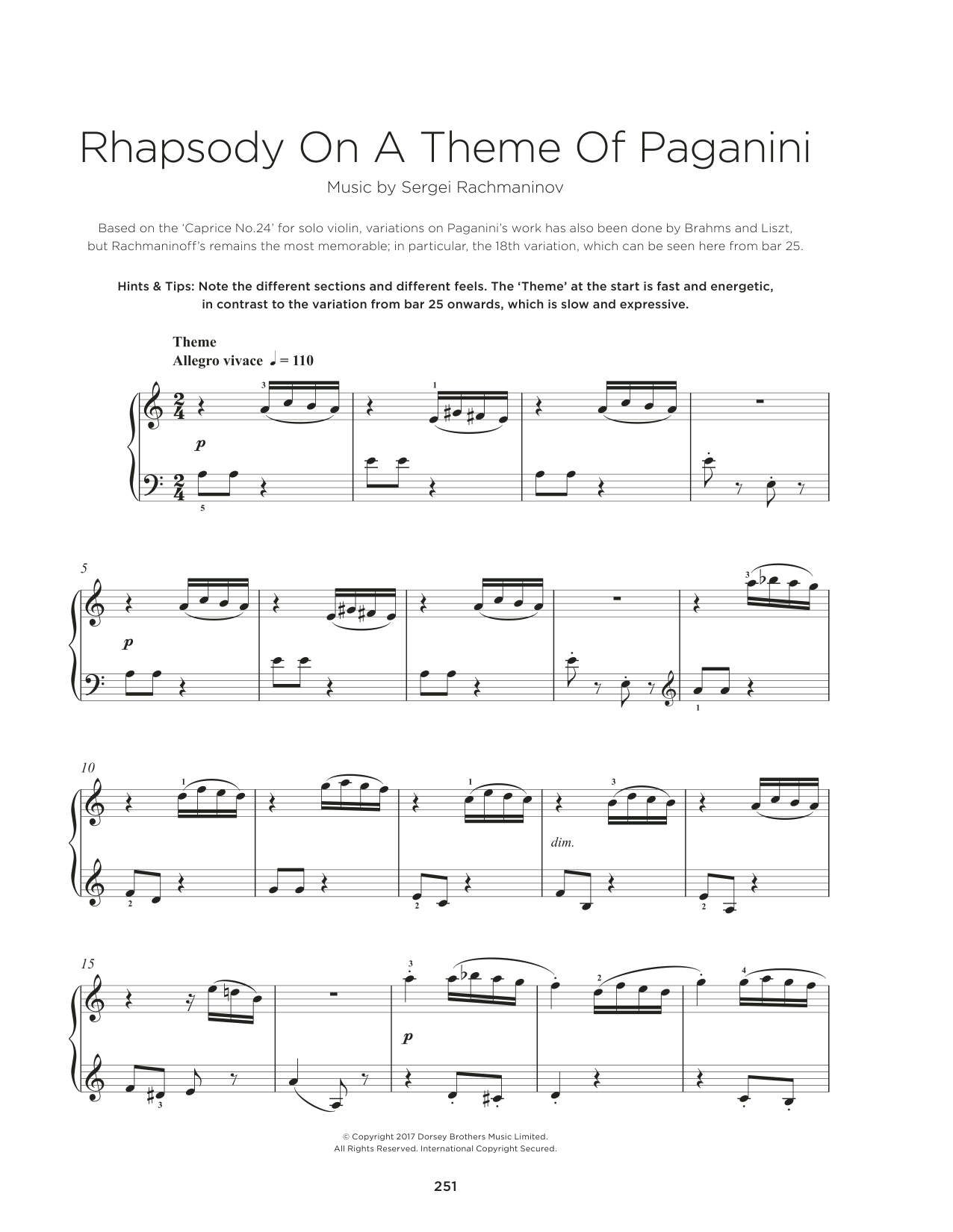 Produktbild zu:  Rhapsody On A Theme Of Paganini, Variation XVIII - Sergei Rachmaninoff