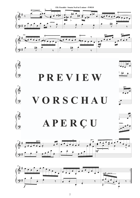 Produktgalerie: Seite 3 von 9 Sonate Nr. 8 in E-Moll, , Klavier Solo
