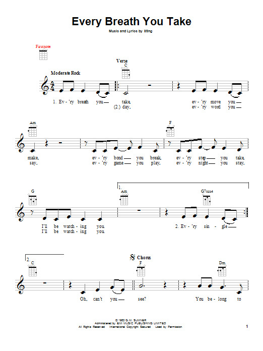 Product gallery: Page 1 of 1 Every Breath You Take, The Police