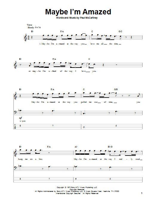 Produktgalerie: Seite 1 von 1 Maybe I'm Amazed, Paul McCartney, E-Bass