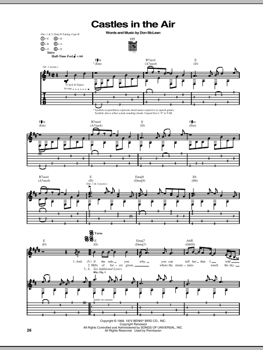 Product gallery: Page 1 of 1 Castles In The Air, Don McLean