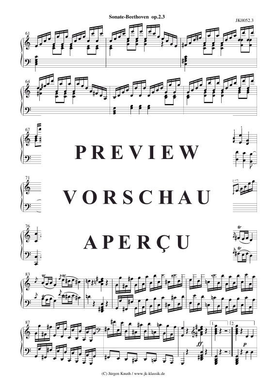 Produktgalerie: Seite 4 von 11 Sonate op.2 No.3 , , Klavier Solo