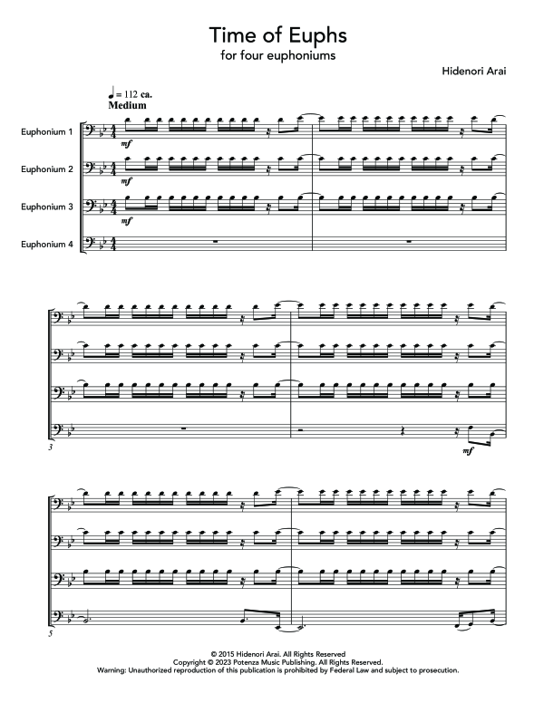 Product gallery: Page 1 of 11 Time for Euphs, , (Euphonium Quartet EEEE)
