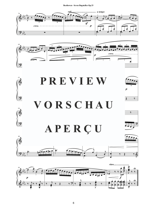 Produktgalerie: Seite 7 von 11 Seven Bagatelles for Piano Op.33, , Klavier Solo