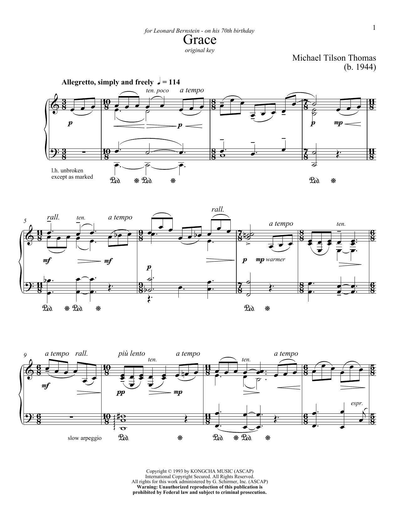 Product picture to:  Grace - Michael Tilson Thomas