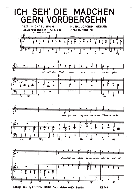 Produktbild zu: Ich seh die Mädchen gern vorübergehnErik Silvester