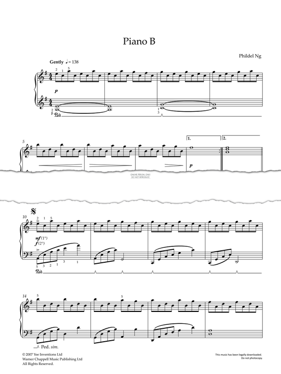 Produktgalerie: Seite 1 von 1 Piano B, Phildel Ng, Klavier