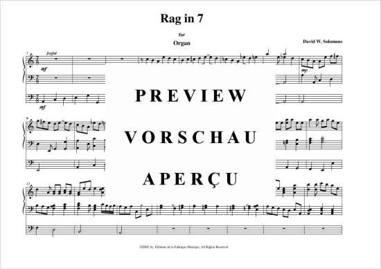 Product gallery: Page 3 of 7 Rag in Seven , , (Orgel Solo)