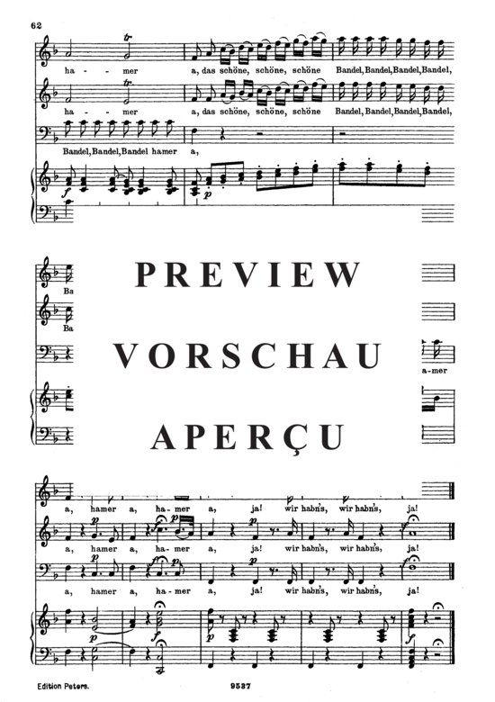 Product gallery: Page 9 of 9 Das Bandel K.441 (Terzett), , Medium Voice and Piano