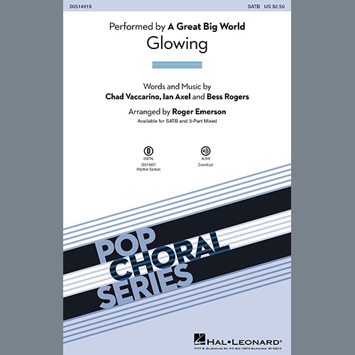cover: Glowing (arr. Roger Emerson), A Great Big World