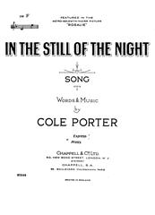 cover: In The Still Of The Night, Cole Porter, Gesang, Klavier