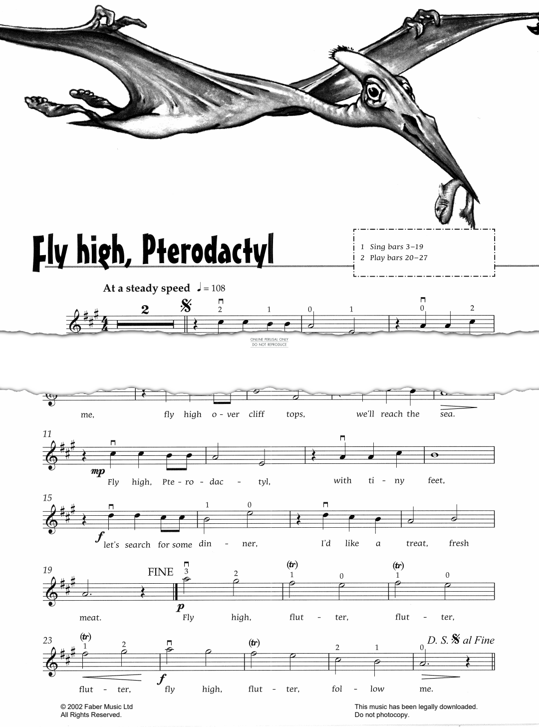 Produktgalerie: Seite 1 von 1 Fly High Pterodactyl (from 'Jurassic Blue'), Pam Wedgwood, Klavier, Violine