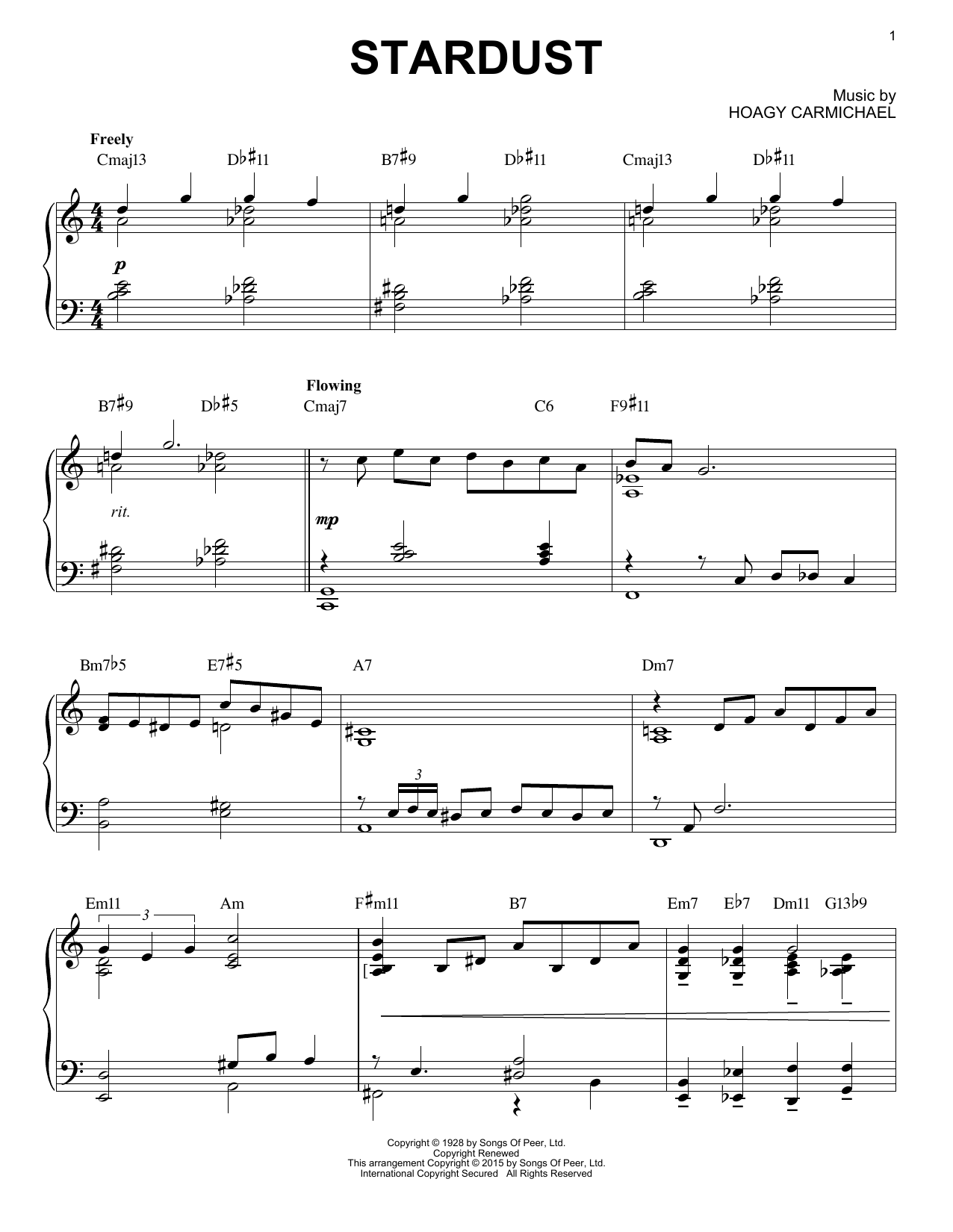 Produktbild zu: Stardust [Jazz version] (arr. Brent Edstrom)