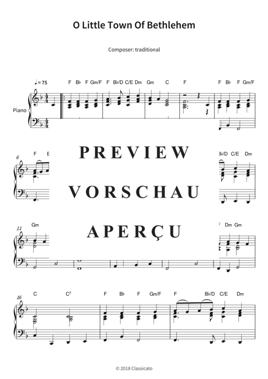 Product gallery: Page 4 of 5 O Little Town Of Bethlehem , , Piano Solo