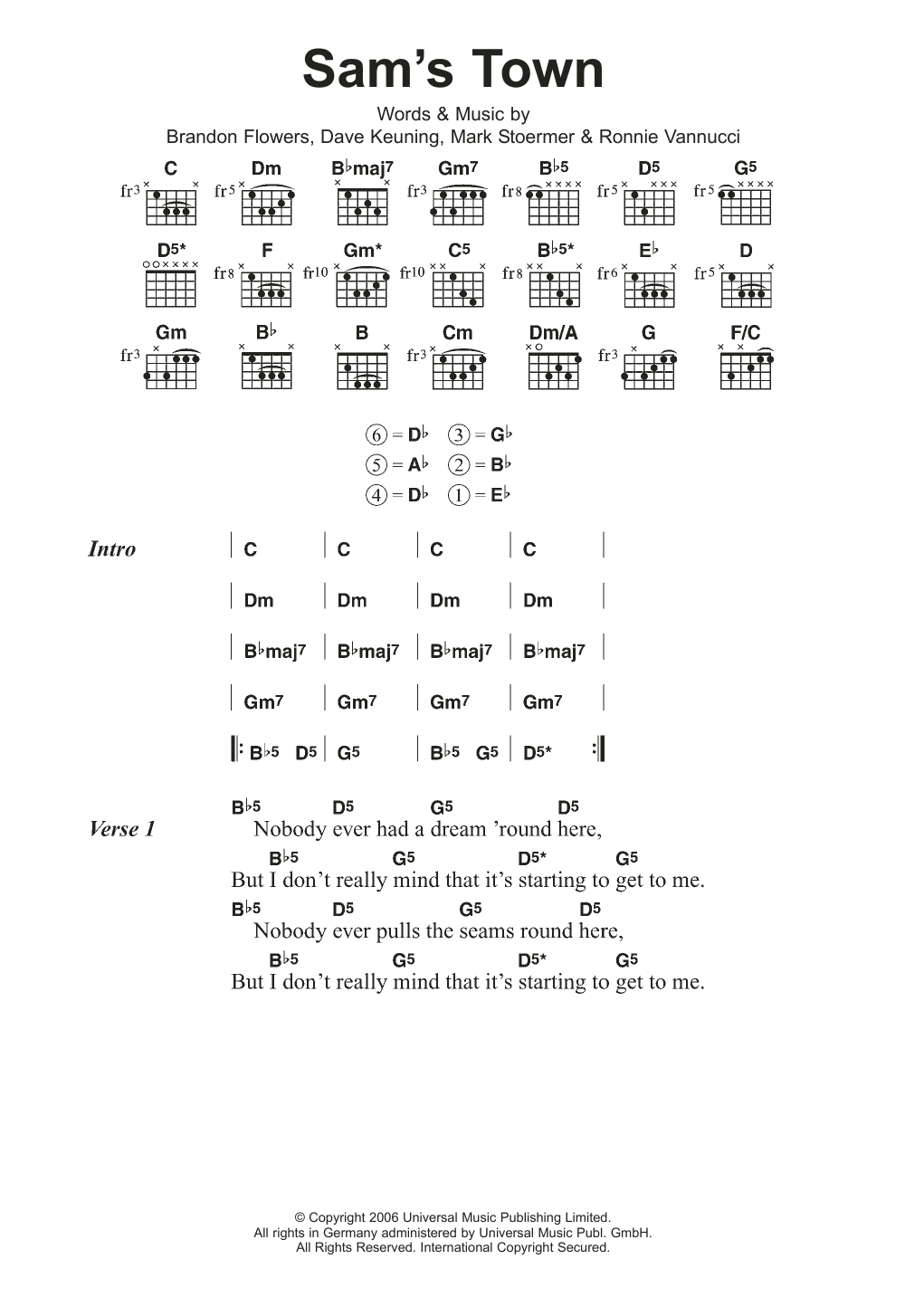 Produktgalerie: Seite 1 von 1 Sam's Town, The Killers, Gitarre