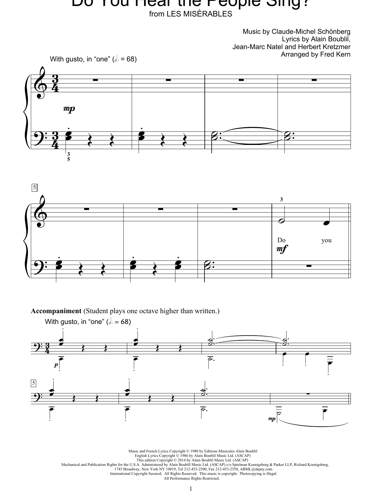 Produktbild zu: Do You Hear The People Sing?