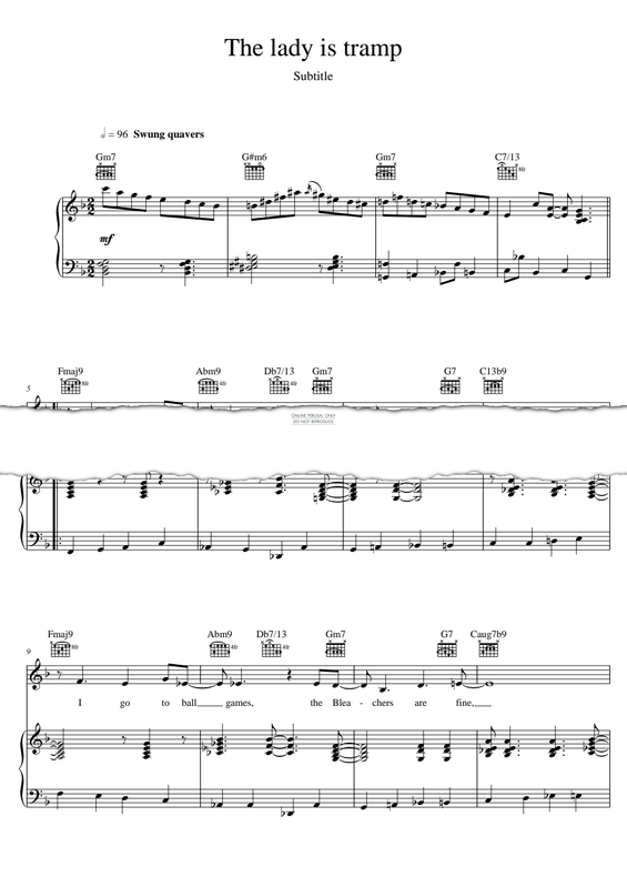 gallery: The Lady Is A Tramp, Rosemary Clooney, Gesang, Gitarre, Klavier