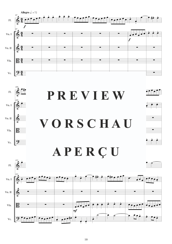 Produktgalerie: Seite 11 von 11 Concerto No.6 to 5 in C-Dur Op.5, , Querflöte Solo und Streicher Ensemble