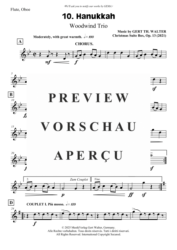 gallery: Hanukkah, , Woodwind Trio: Two Clarinets and Bassoon