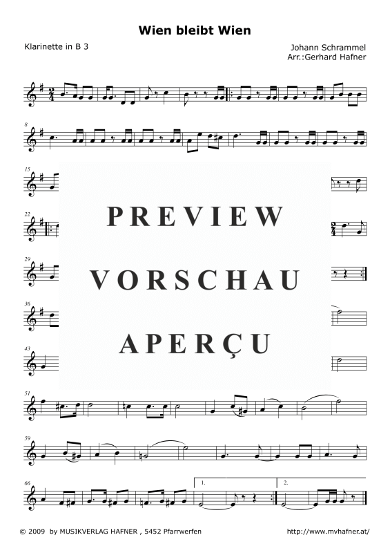 Product gallery: Page 6 of 9 Wien bleibt Wien, , (Clarinet Quintet)