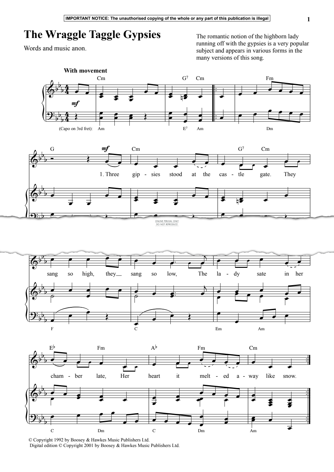 gallery: The Wraggle Taggle Gypsies, Anon, Gesang, Klavier