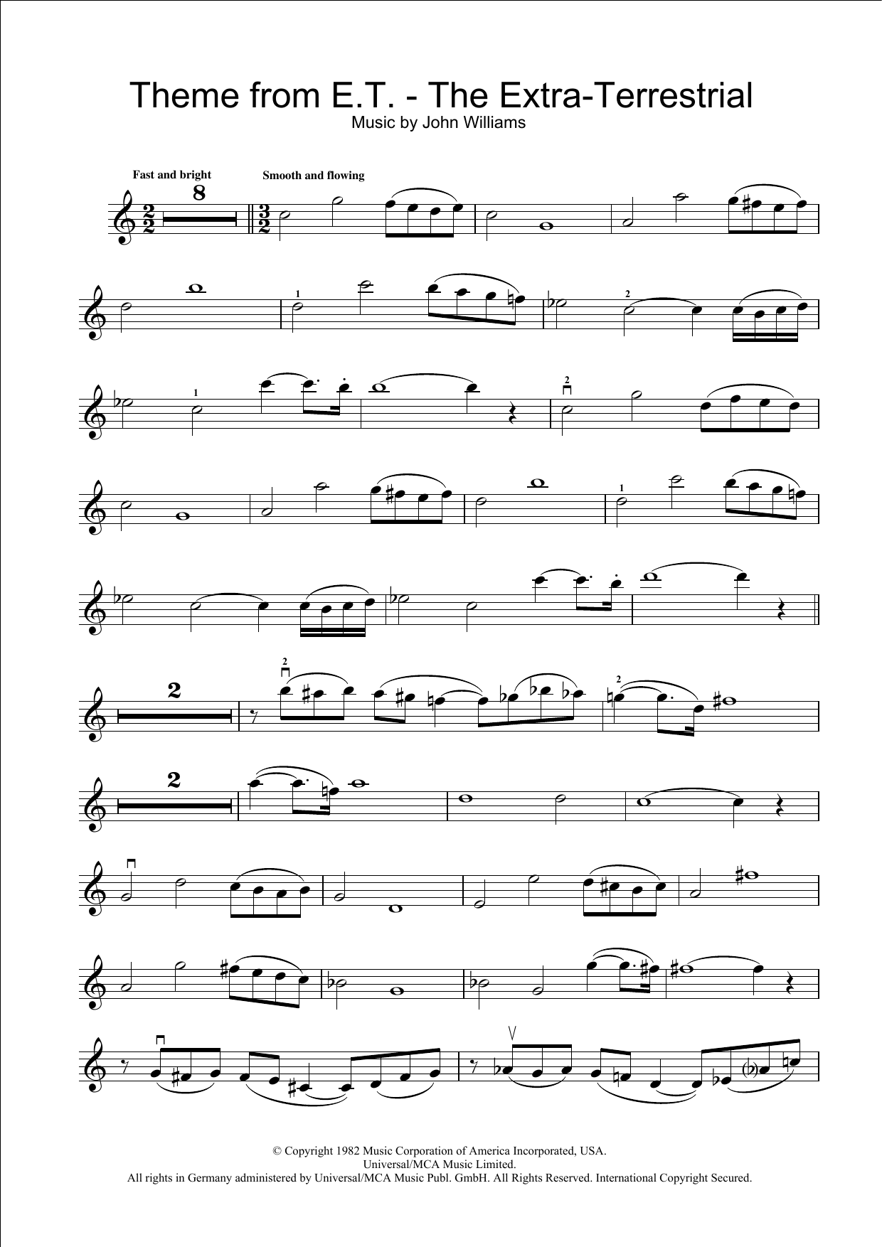Product gallery: Page 1 of 1 Theme from E.T. - The Extra-Terrestrial, John Williams