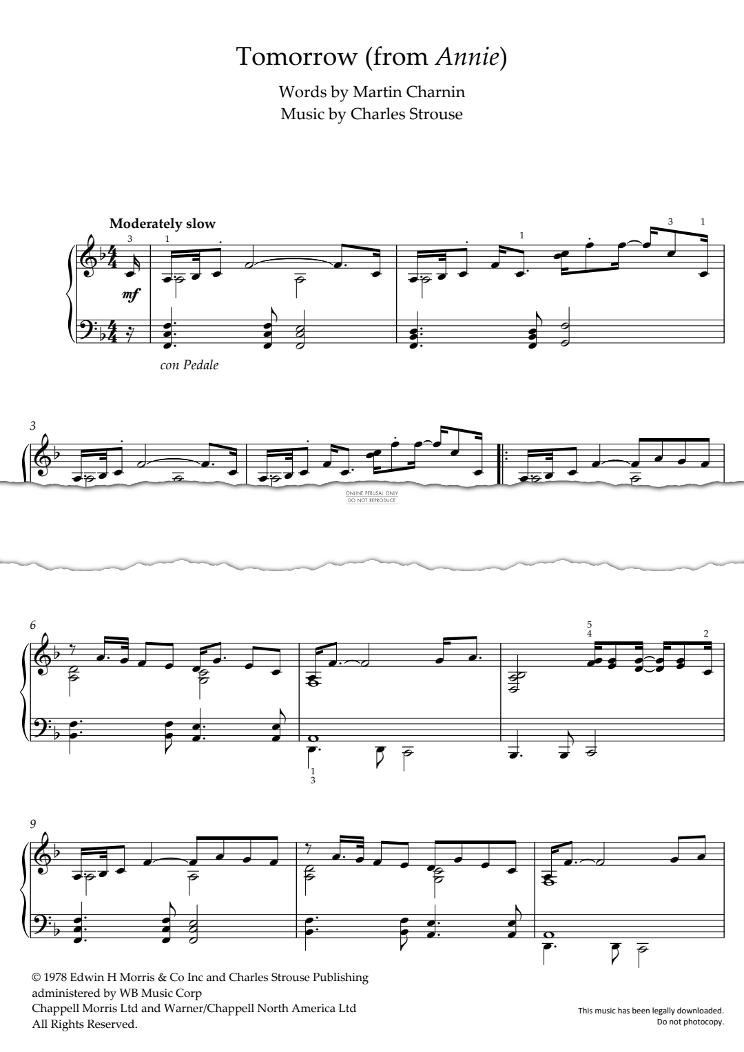 Produktbild zu: Tomorrow (from "Annie")