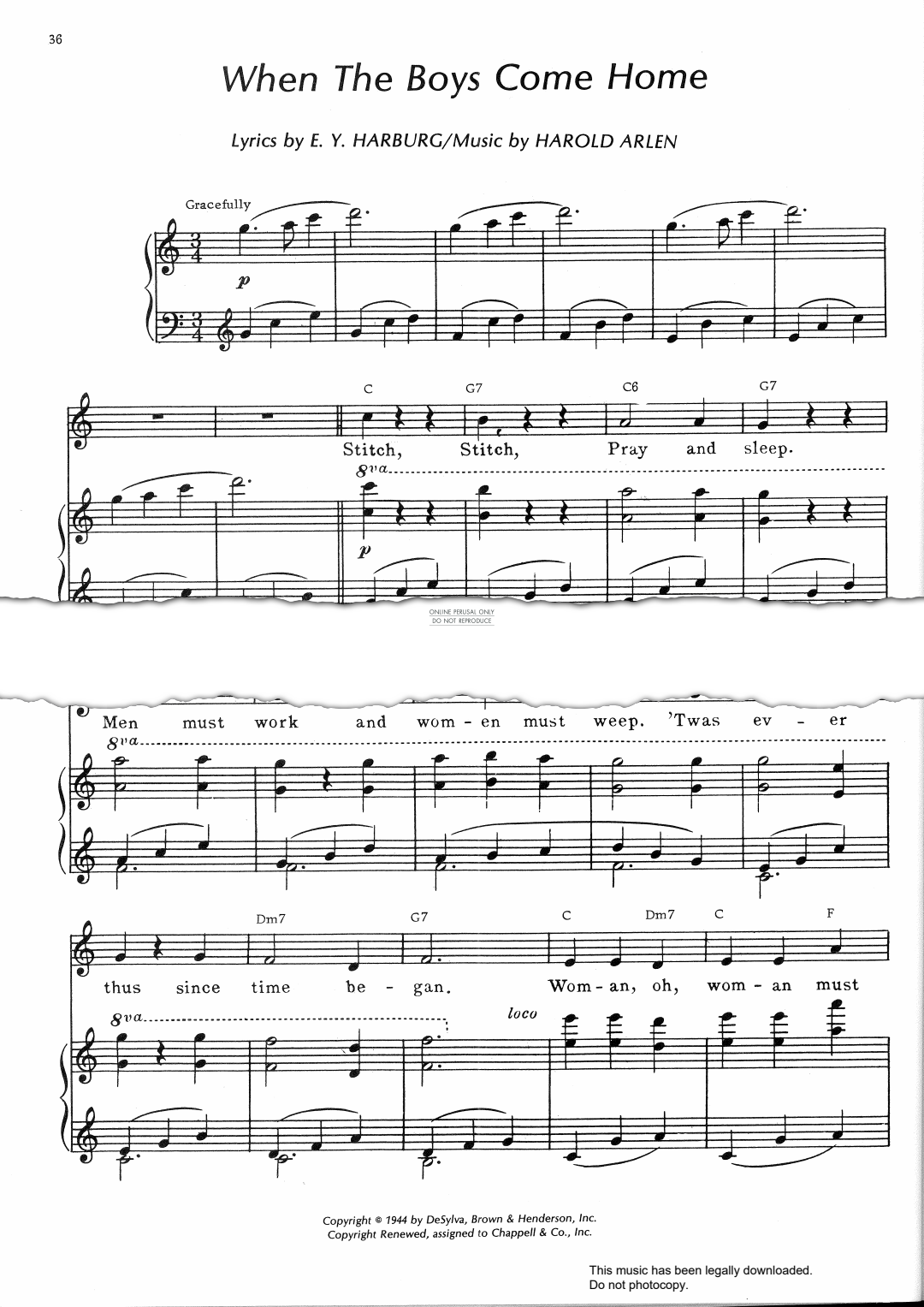 Product picture to: When The Boys Come Home (from 'Bloomer Girl')