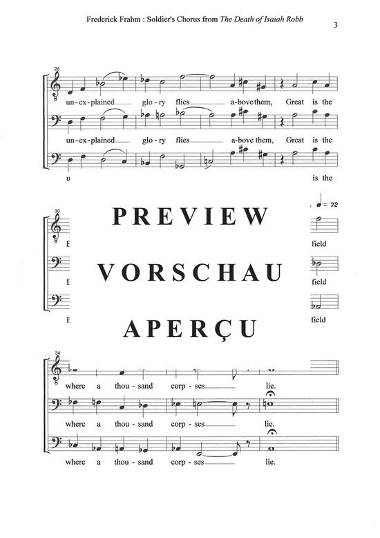 Product gallery: Page 4 of 7 Soldier´s Chorus from The Death of Isaiah Robb , , (male choir TBB)
