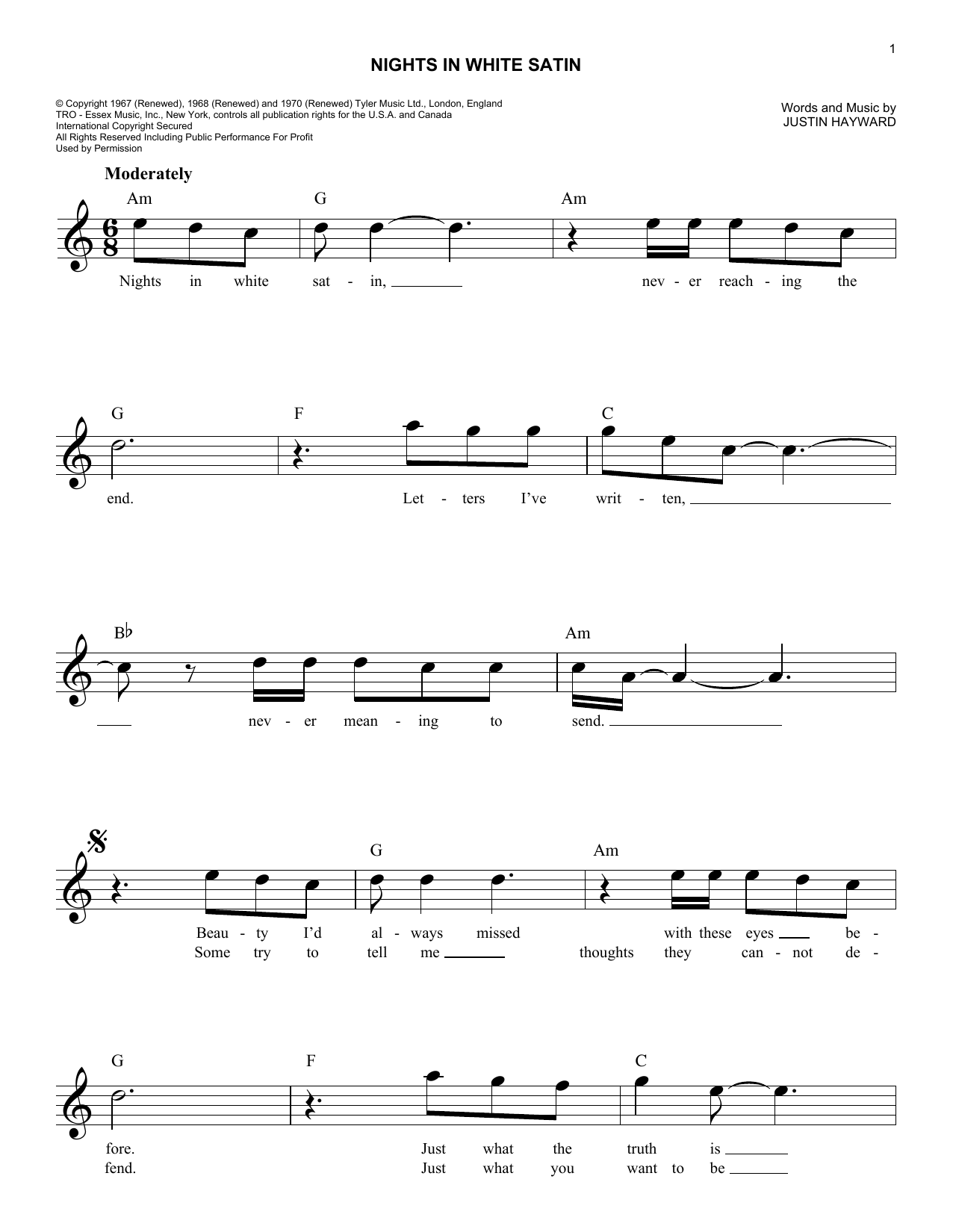 Produktbild zu: Nights In White Satin