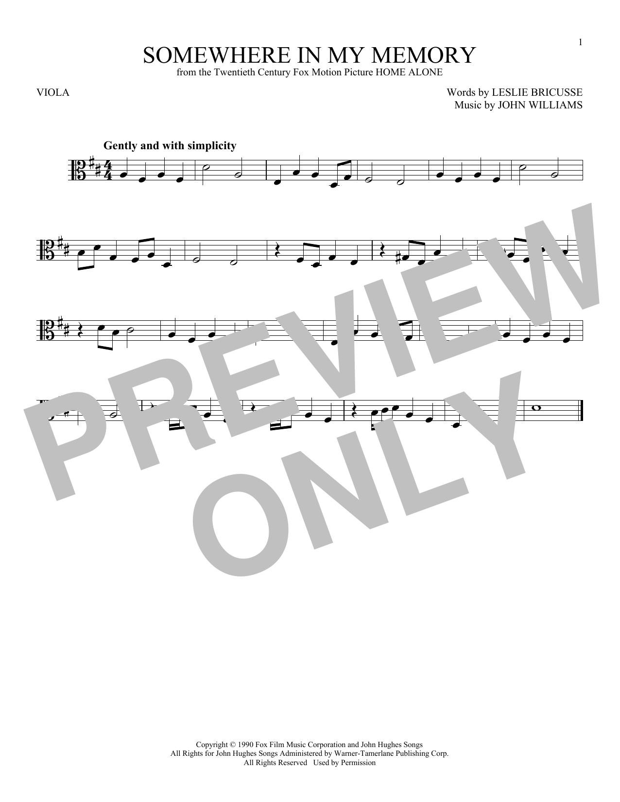 Product gallery: Page 1 of 1 Somewhere In My Memory, John Williams