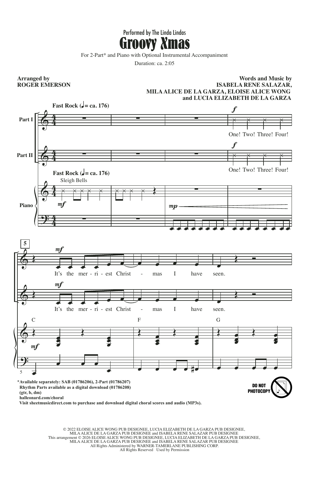 Produktgalerie: Seite 1 von 1 Groovy Xmas (arr. Roger Emerson), The Linda Lindas, Chor