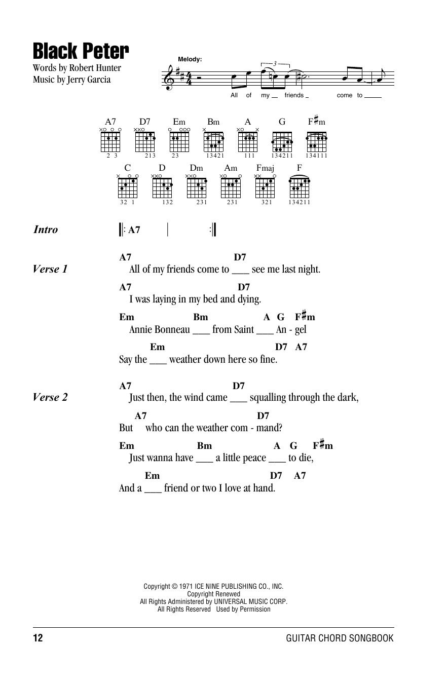 Product gallery: Page 1 of 1 Black Peter, Grateful Dead