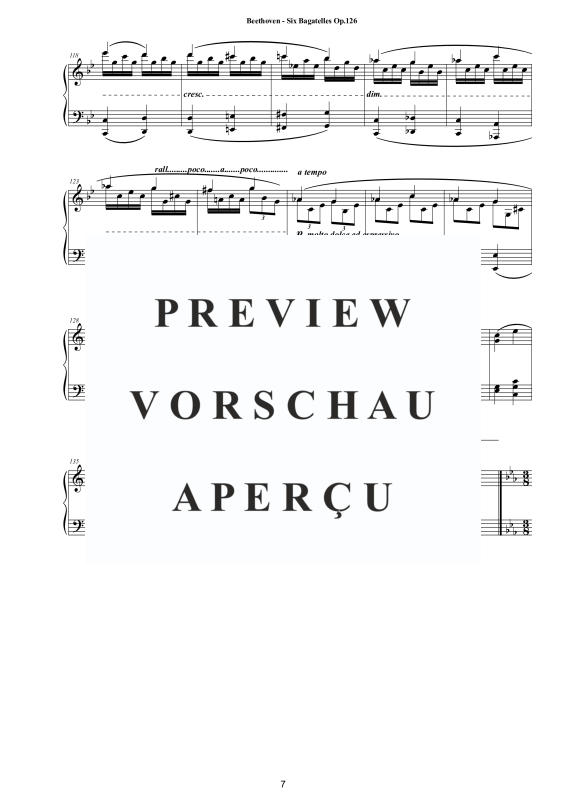 Produktgalerie: Seite 8 von 11 Six Bagatelles for Piano Op.126, , Klavier Solo