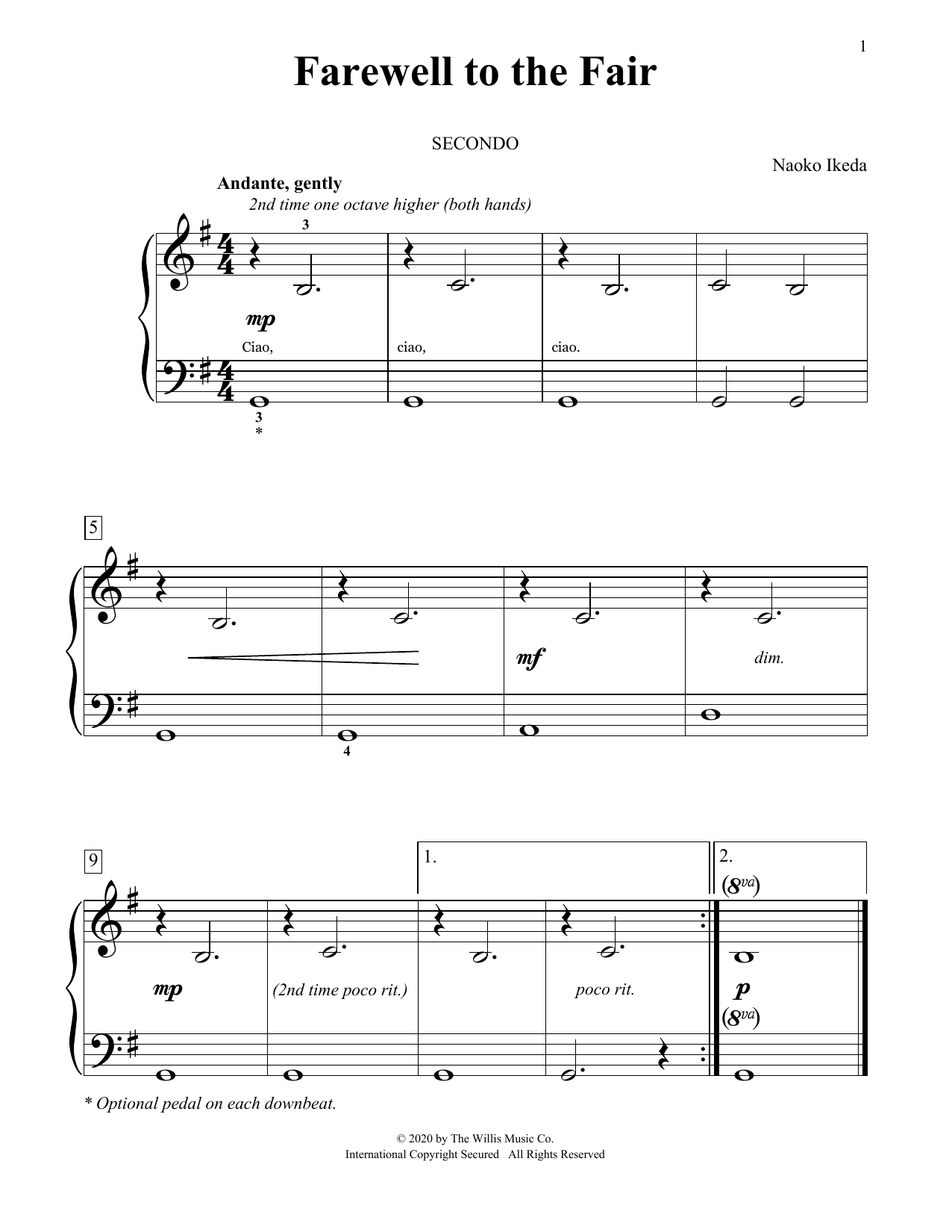 Produktgalerie: Seite 1 von 1 Farewell To The Fair, Naoko Ikeda, Klavier
