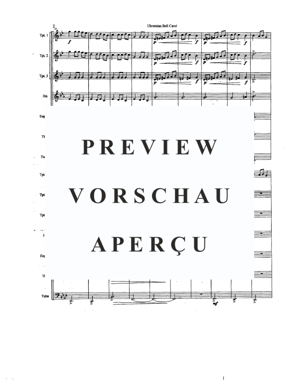 Produktgalerie: Seite 4 von 11 Ukrainisches Glockenlied, , Blechbläser Septett