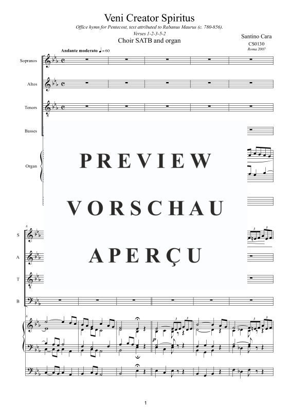 Produktgalerie: Seite 2 von 11 Veni Creator Spiritus - Song of Pentecost, , Gemischter Chor und Orgel