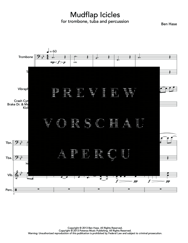 Produktgalerie: Seite 5 von 11 Mudflap Icicles, , (Duett Posaune, Tuba und Percussion)