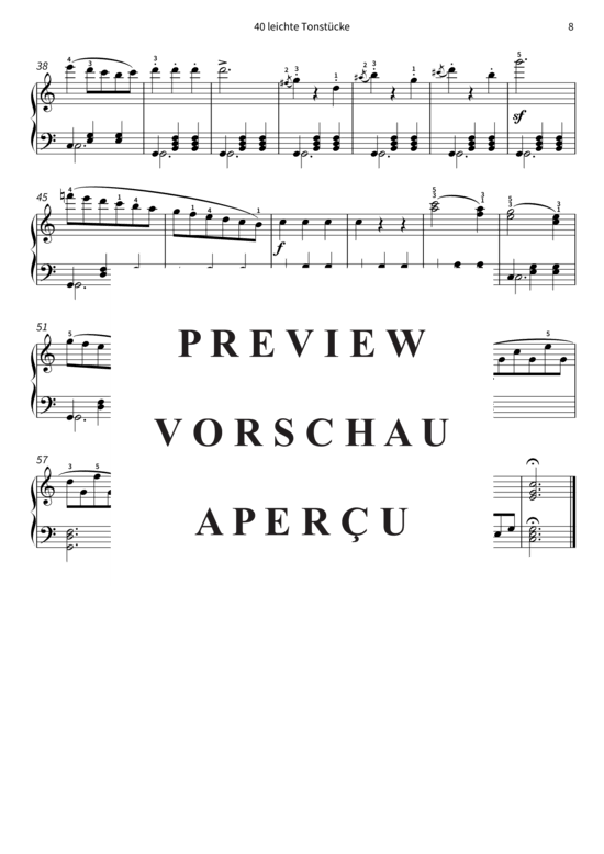 Product gallery: Page 11 of 11 40 leichte Tonstücke - op. 803, Werke 37 - 40 , , Piano Solo