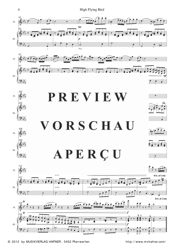 Product gallery: Page 9 of 11 High Flying Bird, , (flute and piano)