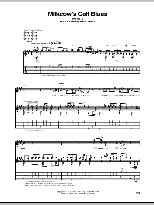 Produktbild zu: Milkcow's Calf Blues