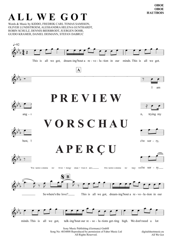 Produktgalerie: Seite 2 von 4 All We Got , Schulz, Robin/Kiddo, (Oboe)