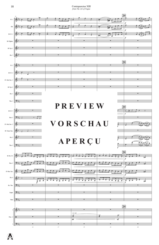Produktgalerie: Seite 21 von 21 Contrapunctus 13 aus Kunst der Fuge , , (Concert Band)