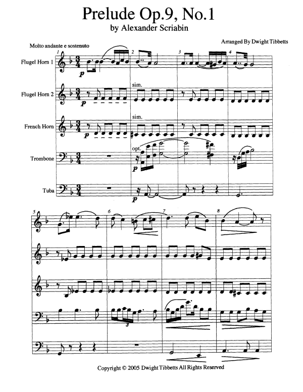 Product picture to: Prelude, Opus 9 No. 1Alexander Scriabin