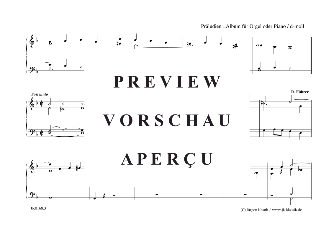 Product gallery: Page 4 of 11 Präludien D-Moll , , (organ/piano solo)