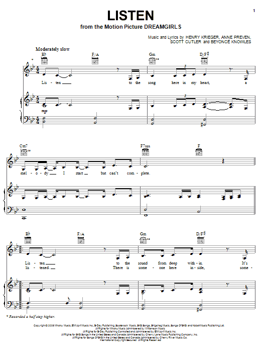 Product picture to: Listen (from Dreamgirls)
