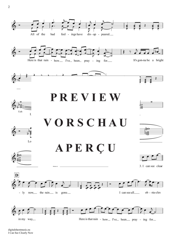 Product gallery: Page 3 of 4 I Can See Clearly Now , Nash, Johnny, (transverse flute)