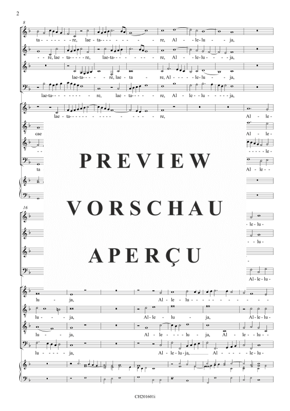 gallery: Regina caeli, , Gemischter Chor 8-stimmig und BC